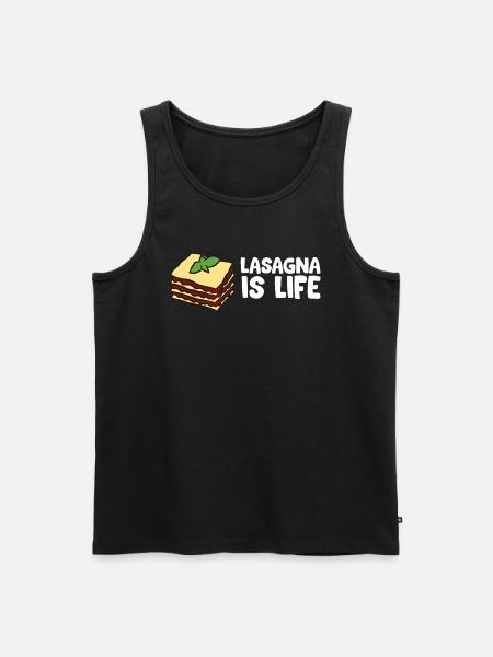 Lasagna - Lasagna is life - Men's Premium Organic Tank Top - black