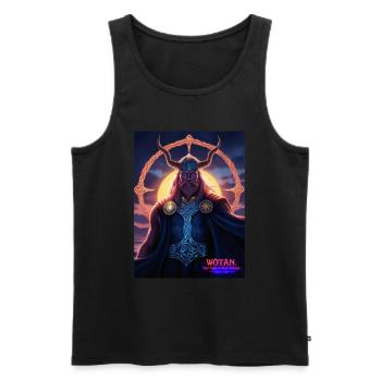 WOTAN - YOUR LIGHT IN YOUR DARKNESS - DARK SOUL - - Männer Premium Bio Tank Top - Schwarz - Vorne - Michal (187cm)