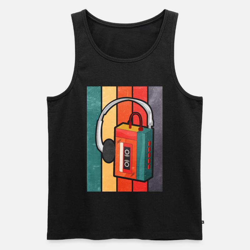 Walkman - geschenkidee - Männer Premium Bio Tank Top - Schwarz