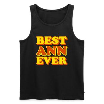 Ann First Name Funny Gift - Men's Premium Organic Tank Top - black - Front - AI Model Male 178 light (178cm)
