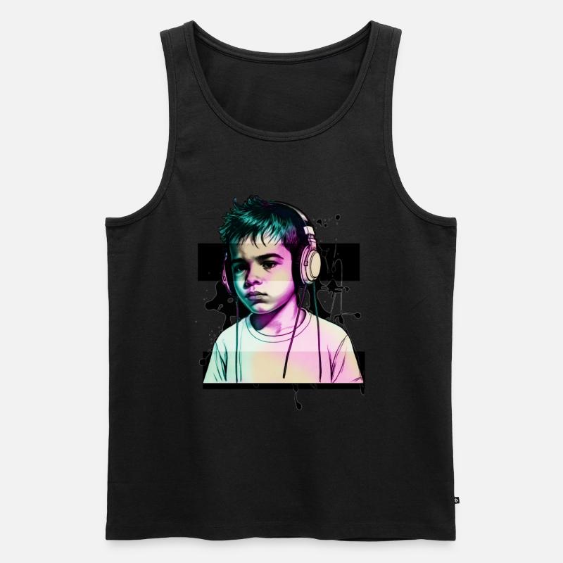 Kiddy 02 - Männer Premium Bio Tank Top - Schwarz