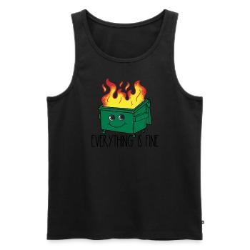 Lustiger M�llcontainer alles ist gut M�llcontainer - Männer Premium Bio Tank Top - Schwarz - Vorne - Michal (187cm)