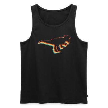 Allosaurus retro Dinosaurier Kinder Vintage Allosa - Männer Premium Bio Tank Top - Schwarz - Vorne - Michal (187cm)
