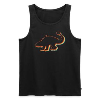 Ankylosaurus Retro Dinosaurier Vintage Ankylosauru - Männer Premium Bio Tank Top - Schwarz - Vorne - Michal (187cm)