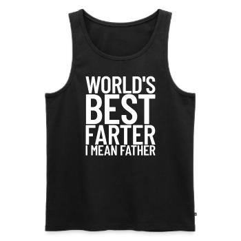 Weltweit beste Farter Ich meine Vater Funny Father - Männer Premium Bio Tank Top - Schwarz - Vorne - Michal (187cm)
