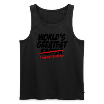 Der gr��te Farter der Welt, ich meine Vater lustig - Männer Premium Bio Tank Top - Schwarz - Vorne - Michal (187cm)