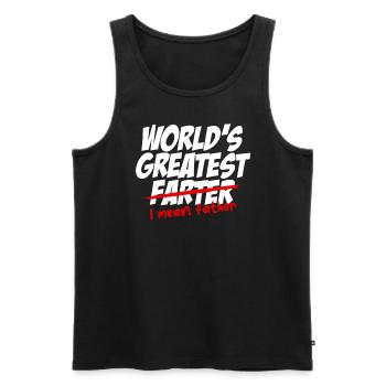 Der gr��te Farter der Welt, ich meine Vater lustig - Männer Premium Bio Tank Top - Schwarz - Vorne - Michal (187cm)