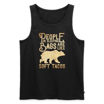 Les gens dans les coins de couchage sont drôles comme des tacos mous - Débardeur bio Premium Homme - noir - Devant - Michal (187cm)