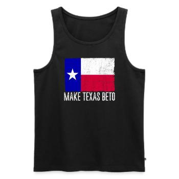 Make Texas Beto 2022 Texas Flag Beto for Gou - Men's Premium Organic Tank Top - black - Front - AI Model Male 178 light (178cm)