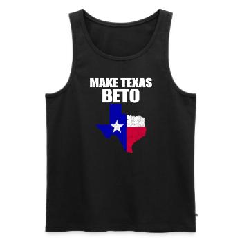 Make Texas Beto 2022 Texas Flag Beto for Gou - Men's Premium Organic Tank Top - black - Front - AI Model Male 178 light (178cm)