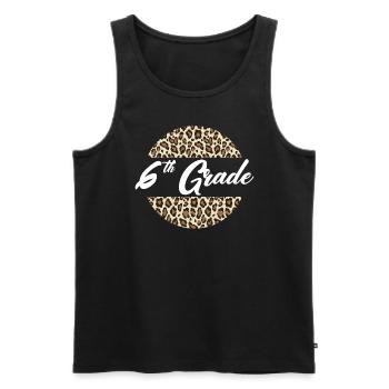 6. Klasse Cheetah Print School Lehrer �ler - Männer Premium Bio Tank Top - Schwarz - Vorne - Michal (187cm)