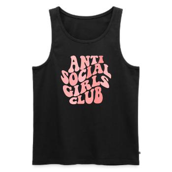 Anti Social Girls Club Frauen antisoziale M�dchen - Männer Premium Bio Tank Top - Schwarz - Vorne - Michal (187cm)