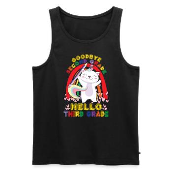 Auf Wiedersehen 2. Klasse Hallo dritte �ler - Männer Premium Bio Tank Top - Schwarz - Vorne - AI Model Male 178 light (178cm)