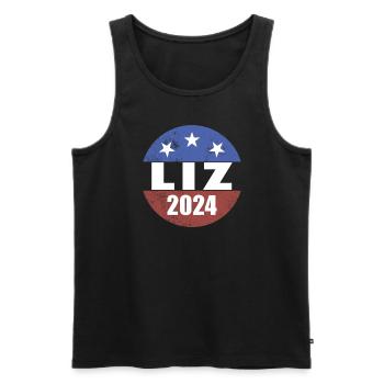 Liz 2024 Wahlknopf aus dem Wahlpr�sidenten Cheney - Männer Premium Bio Tank Top - Schwarz - Vorne - AI Model Male 178 light (178cm)