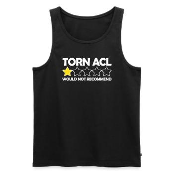 Torn ACL w�rde kein Geschenk des Knieersatzes empf - Männer Premium Bio Tank Top - Schwarz - Vorne - AI Model Male 178 light (178cm)