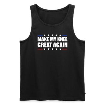 Machen Sie mein Knie wieder gut Knieersatz Operati - Männer Premium Bio Tank Top - Schwarz - Vorne - Michal (187cm)