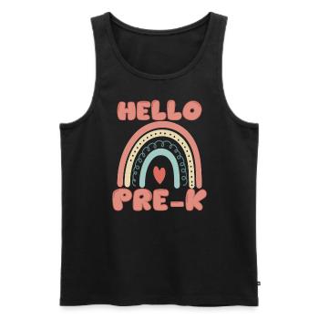 Hallo Pre-K Boho Rainbow New Pre-K Student Pre-K - Männer Premium Bio Tank Top - Schwarz - Vorne - Michal (187cm)