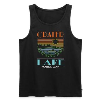 Crater Lake Oregon National Park Retro Crater Lake - Männer Premium Bio Tank Top - Schwarz - Vorne - Michal (187cm)