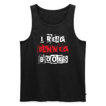 Ich las verbotene B�cher Leser verbotene B�cher - Männer Premium Bio Tank Top - Schwarz - Vorne - Michal (187cm)