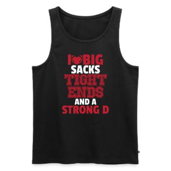 Ich liebe gro�e S�cke enge Enden und ein starkes d - Männer Premium Bio Tank Top - Schwarz - Vorne - Michal (187cm)