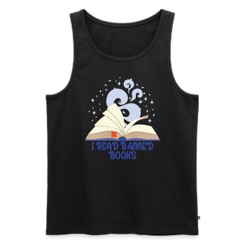 Ich las verbotene B�cher Leser verbotenes Buch Rea - Männer Premium Bio Tank Top - Schwarz - Vorne - Michal (187cm)