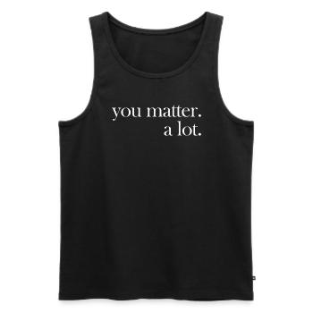 Sie sind sehr wichtig inspirieren - Männer Premium Bio Tank Top - Schwarz - Vorne - Michal (187cm)