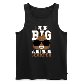 Ich kacke gro�, also setze mich das chomper lustig - Männer Premium Bio Tank Top - Schwarz - Vorne - AI Model Male 178 light (178cm)