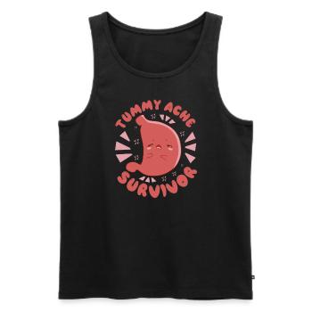 Bauchschmerzen �berlebende Magenschache Kinder Bau - Männer Premium Bio Tank Top - Schwarz - Vorne - Michal (187cm)