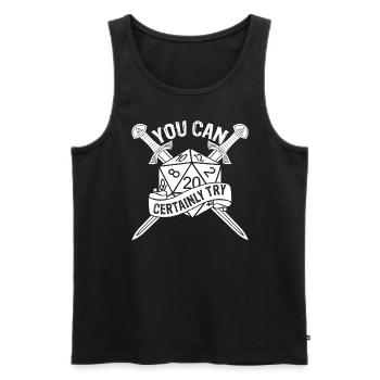 Sie k�nnen sicherlich D20 RPG Gamer - Männer Premium Bio Tank Top - Schwarz - Vorne - AI Model Male 178 light (178cm)