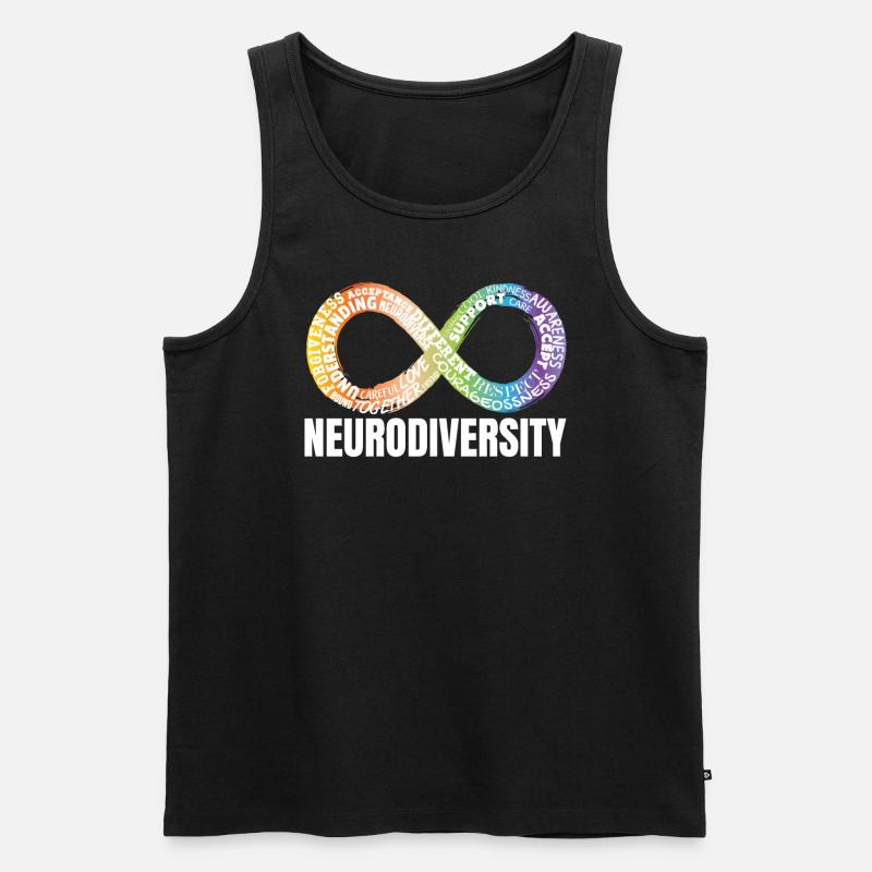 Neurodiversity Infinity Spectrum Autismusbewusstse - Männer Premium Bio Tank Top - Schwarz