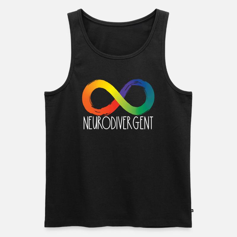 Neurodivergent Infinity Symbol Spectrum Autismus - Männer Premium Bio Tank Top - Schwarz