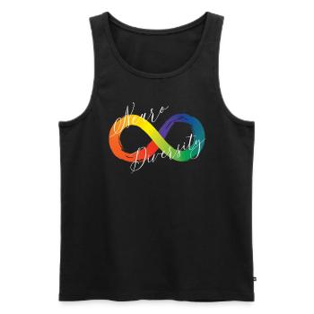 Neuro -Vielfalt Infinity Symbol Spectrum Autismus - Männer Premium Bio Tank Top - Schwarz - Vorne - AI Model Male 178 light (178cm)