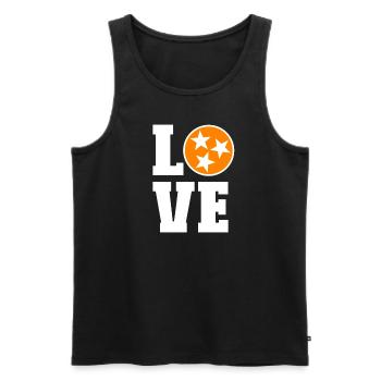 Liebe Tennessee Liebhaber Freiwilliger Staat Tenne - Männer Premium Bio Tank Top - Schwarz - Vorne - Michal (187cm)