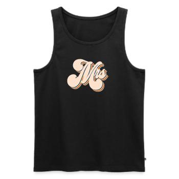 Frau Retro Matching Paar frisch verheiratete verhe - Männer Premium Bio Tank Top - Schwarz - Vorne - Michal (187cm)