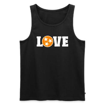Liebe Tennessee Liebhaber Freiwilliger Staat Tenne - Männer Premium Bio Tank Top - Schwarz - Vorne - Michal (187cm)