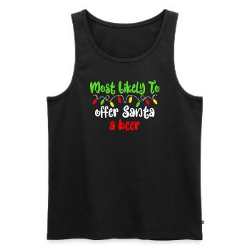 Am wahrscheinlichsten zu Weihnachten bieten die We - Männer Premium Bio Tank Top - Schwarz - Vorne - Michal (187cm)
