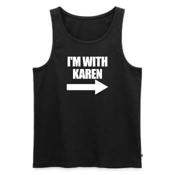 Ich bin mit Karen Funny Halloween passend Karen mi - Männer Premium Bio Tank Top - Schwarz - Vorne - Michal (187cm)
