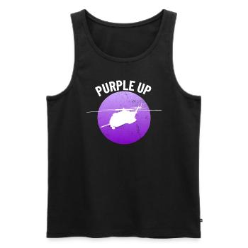Lila up ch53 Super Stallion Milit�r Kinder CH-53 - Männer Premium Bio Tank Top - Schwarz - Vorne - Michal (187cm)