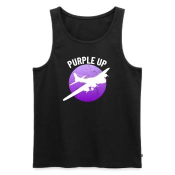 Lila up b17 fliegende Festung WW2 Military Kid B17 - Männer Premium Bio Tank Top - Schwarz - Vorne - Michal (187cm)