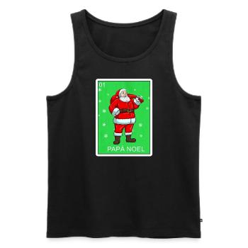 Papa Noel Vater Weihnachtskarte Mexikanische Lotte - Männer Premium Bio Tank Top - Schwarz - Vorne - Michal (187cm)
