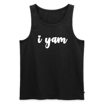 I yam Thanksgiving passende Paare S��kartoffel - Männer Premium Bio Tank Top - Schwarz - Vorne - Michal (187cm)