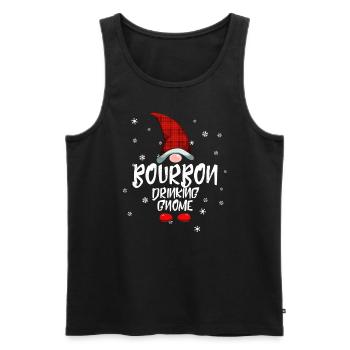 Bourbon trinken Gnome Familie Weihnachtspyjama - Männer Premium Bio Tank Top - Schwarz - Vorne - Michal (187cm)