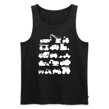 Bauwesen Jungen Bauweite LKWs - Männer Premium Bio Tank Top - Schwarz - Vorne - Michal (187cm)