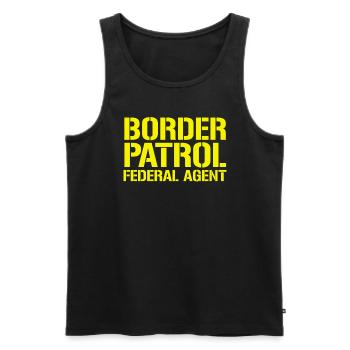 Border Patrol Federal Agent Halloween Kost�m - Männer Premium Bio Tank Top - Schwarz - Vorne - AI Model Male 178 light (178cm)