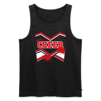 Jubelkost�m Halloween Bloody Cheerleader Kost�m - Männer Premium Bio Tank Top - Schwarz - Vorne - Michal (187cm)