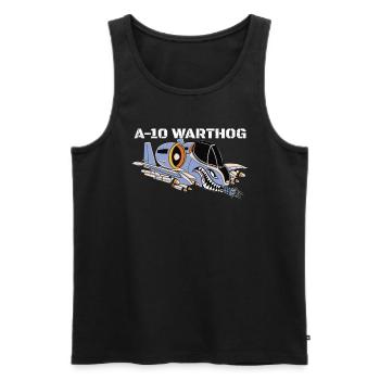 A-10 Warthog Milit�rflugzeug A10 Thunderbird A10 - Männer Premium Bio Tank Top - Schwarz - Vorne - Michal (187cm)