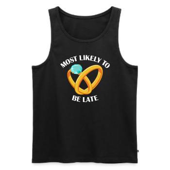 H�chstwahrscheinlich zu sp�t lustiger passender Ho - Männer Premium Bio Tank Top - Schwarz - Vorne - Michal (187cm)