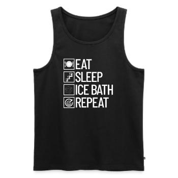 Essen Sie Schlafeis Bad wiederholt Kalttherapie Kr - Männer Premium Bio Tank Top - Schwarz - Vorne - AI Model Male 178 light (178cm)