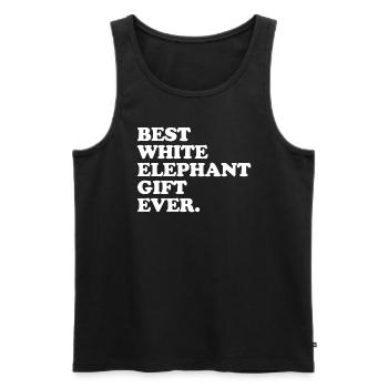 Bestes wei�es Elefantgeschenk �berhaupt lustige we - Männer Premium Bio Tank Top - Schwarz - Vorne - Michal (187cm)