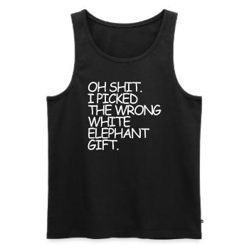Oh Schei�e, ich habe das falsche wei�e Elefantenge - Männer Premium Bio Tank Top - Schwarz - Vorne - Michal (187cm)